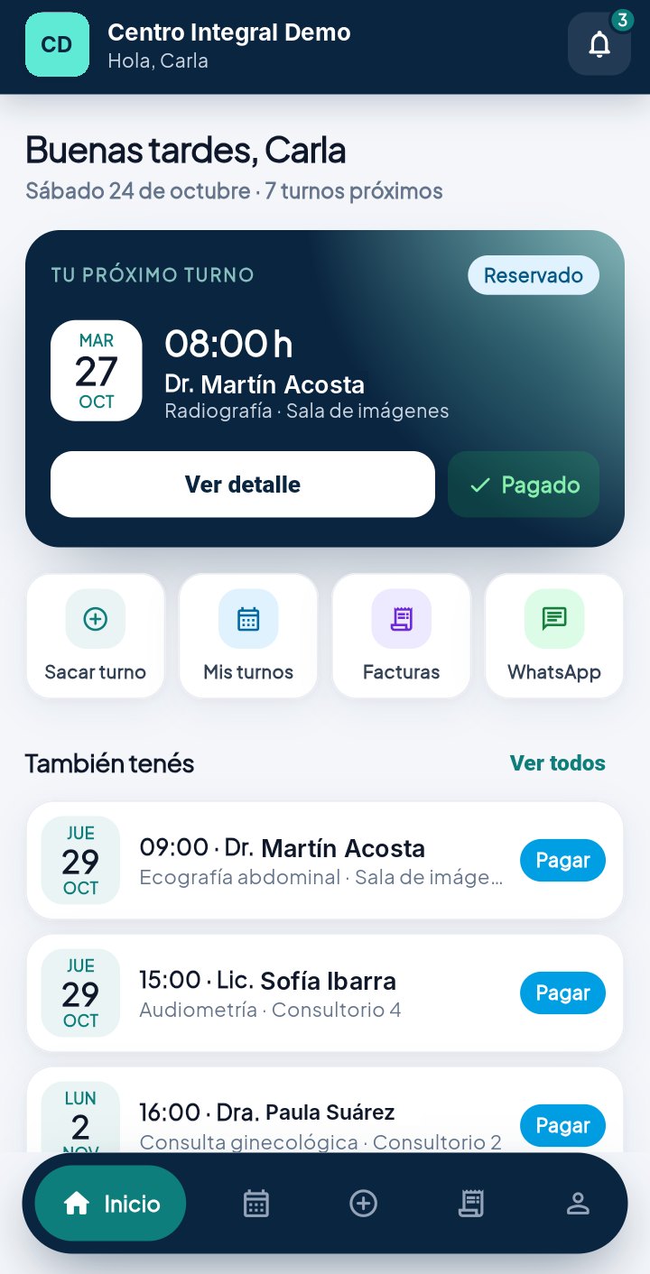 App del paciente: inicio
