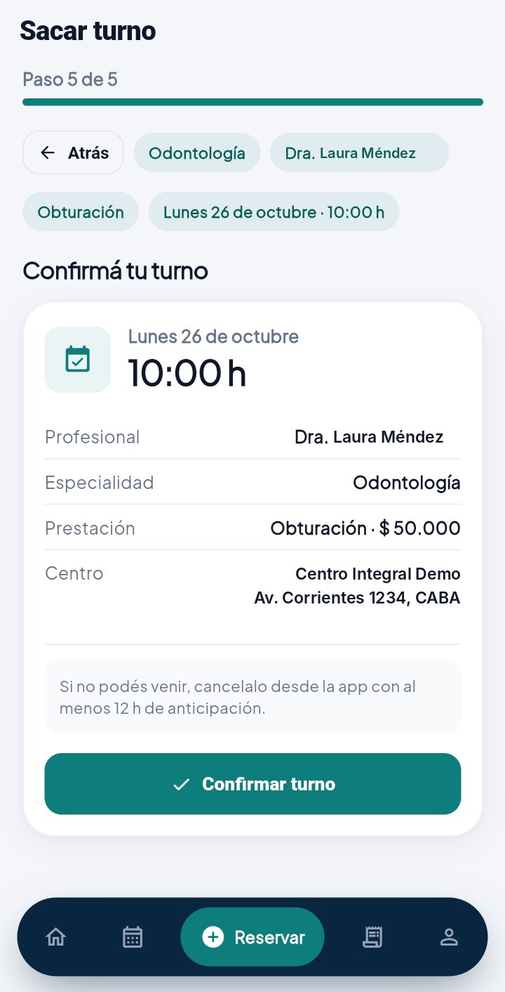 Sacar turno en la app