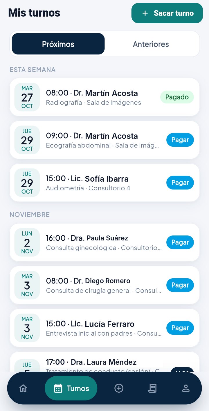 Mis turnos en la app